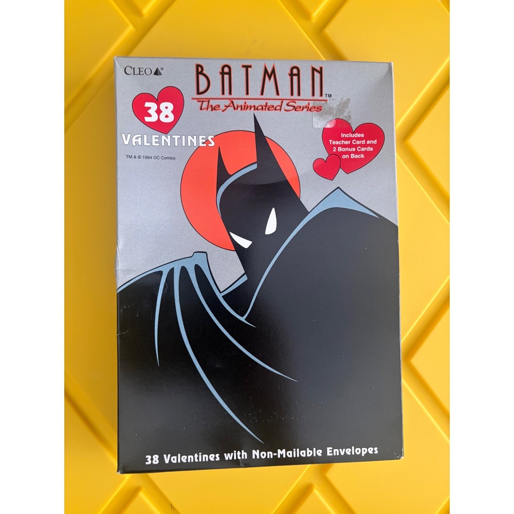 Vintage 1994 Batman The Animated Series 38 Valentines Sealed Box Cleo DC Comics